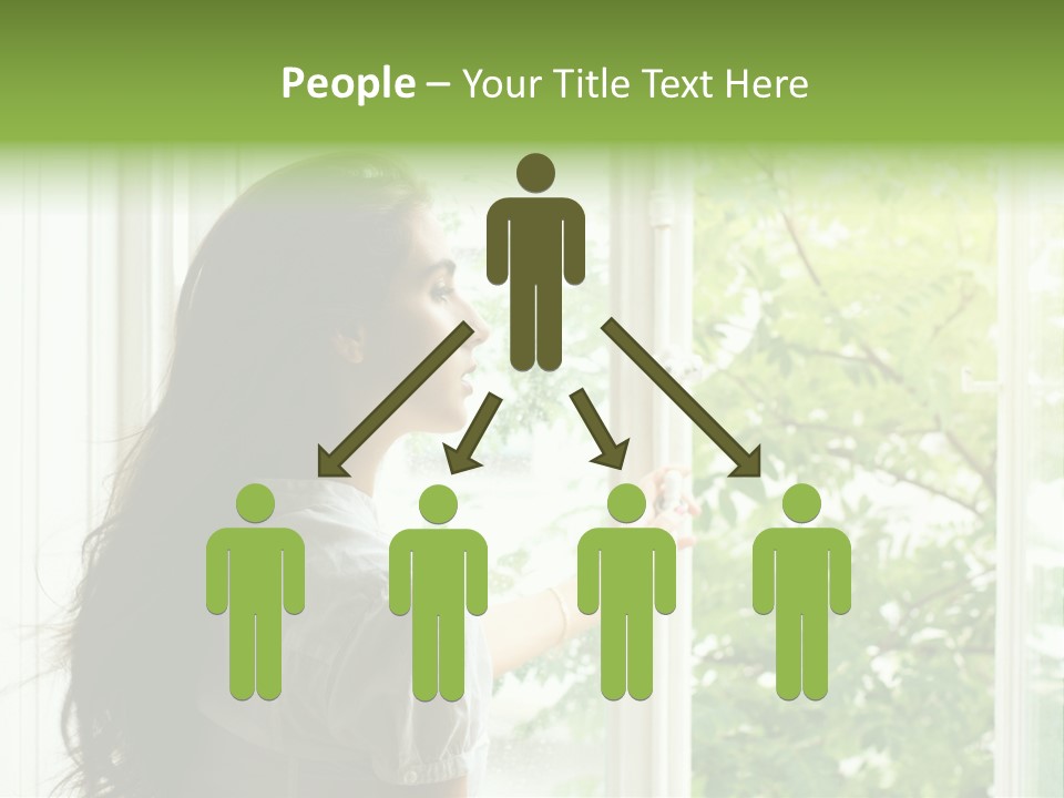 Person Sicht Regen PowerPoint Template