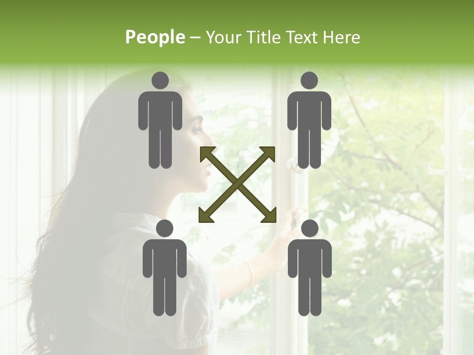 Person Sicht Regen PowerPoint Template