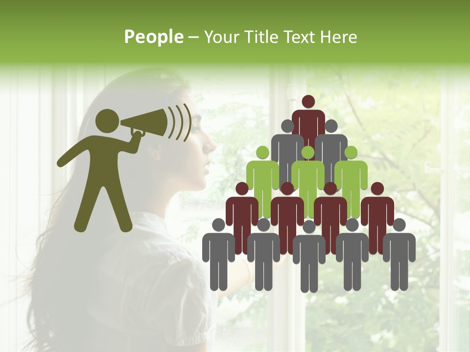 Person Sicht Regen PowerPoint Template