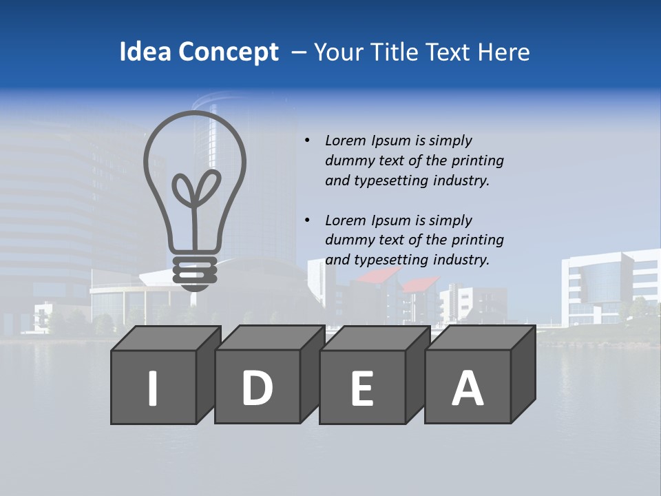 Illustration Shadow Mirror PowerPoint Template