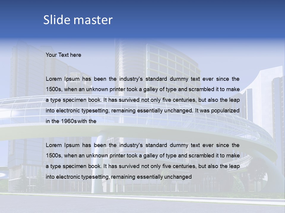 Skyline Water Cars PowerPoint Template