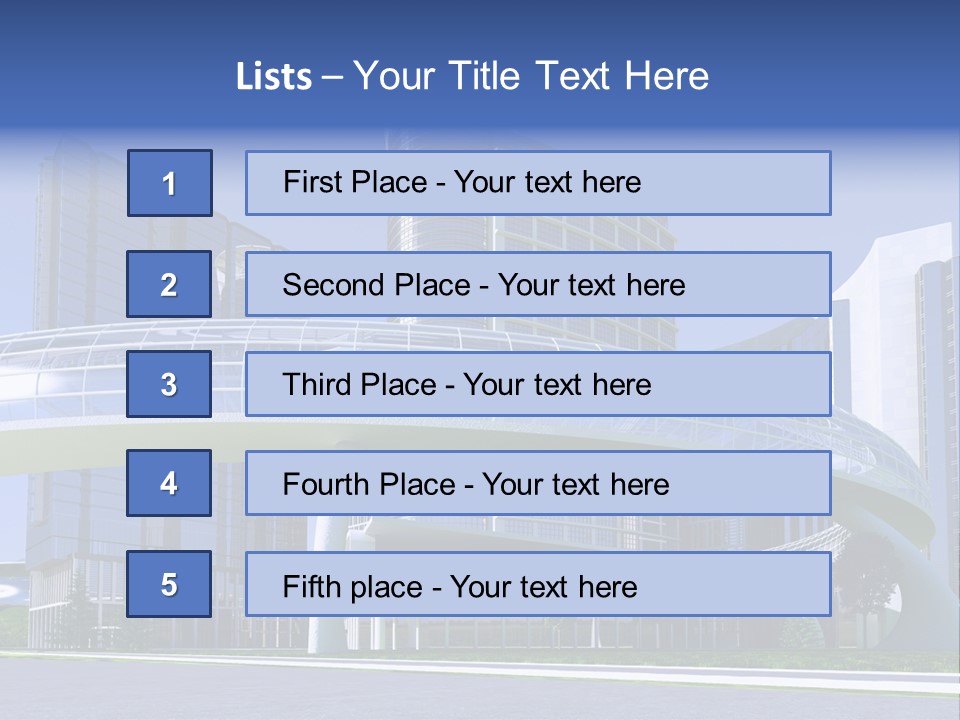 Skyline Water Cars PowerPoint Template