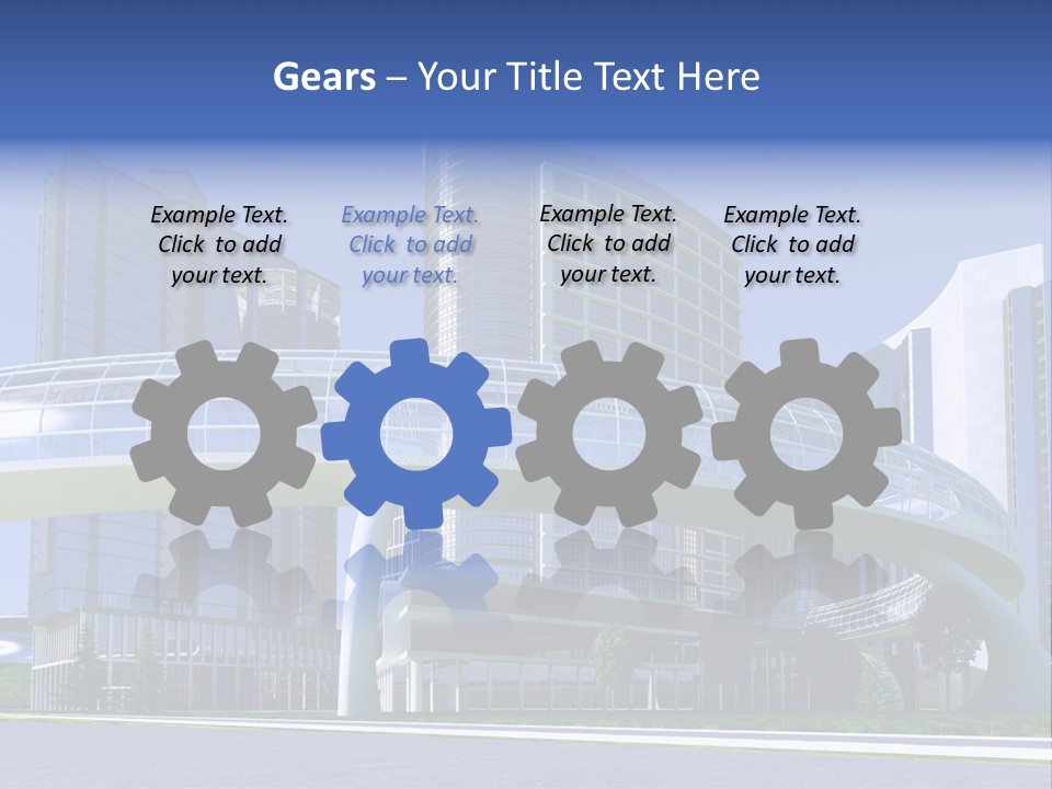 Skyline Water Cars PowerPoint Template