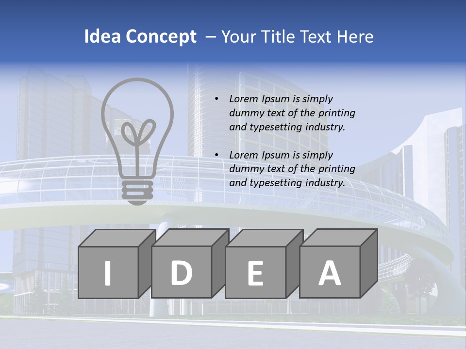 Skyline Water Cars PowerPoint Template