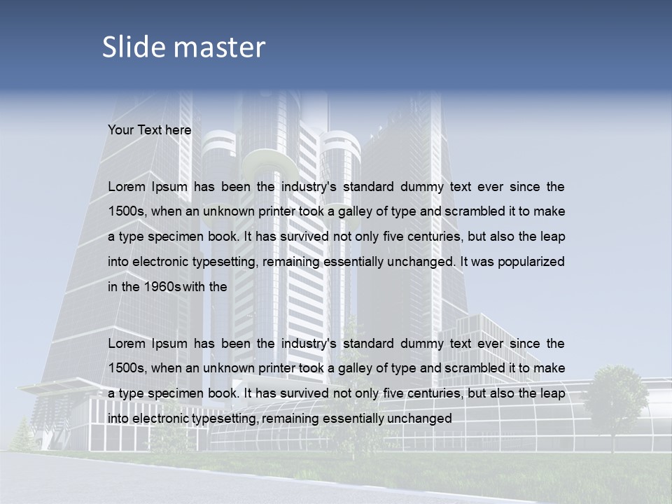 Cars Steel Building PowerPoint Template