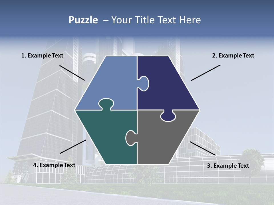 Cars Steel Building PowerPoint Template