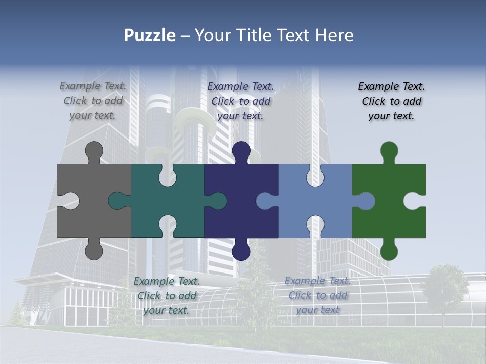 Cars Steel Building PowerPoint Template