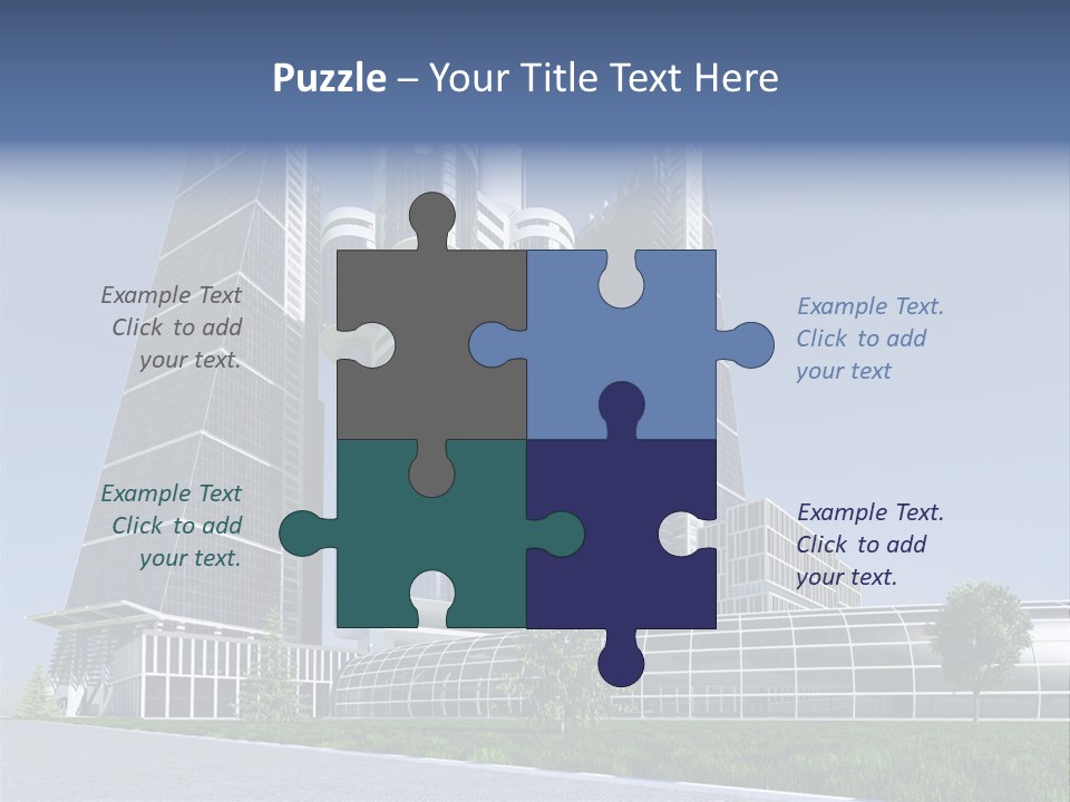 Cars Steel Building PowerPoint Template