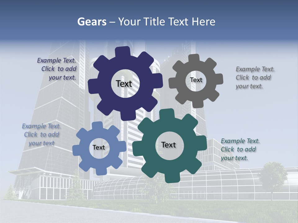 Cars Steel Building PowerPoint Template
