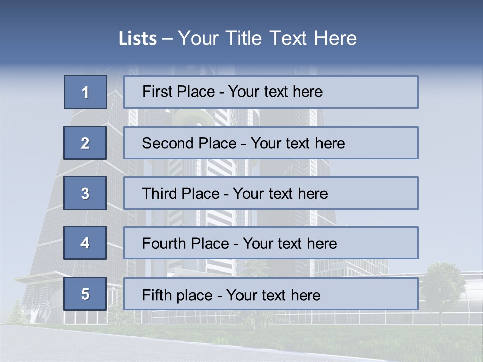 Cars Steel Building PowerPoint Template