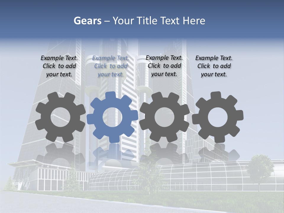 Cars Steel Building PowerPoint Template