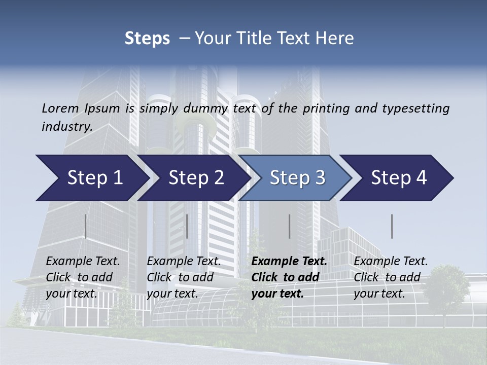 Cars Steel Building PowerPoint Template