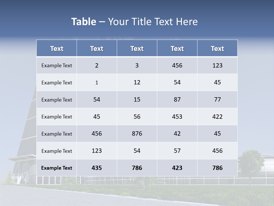 Cars Steel Building PowerPoint Template