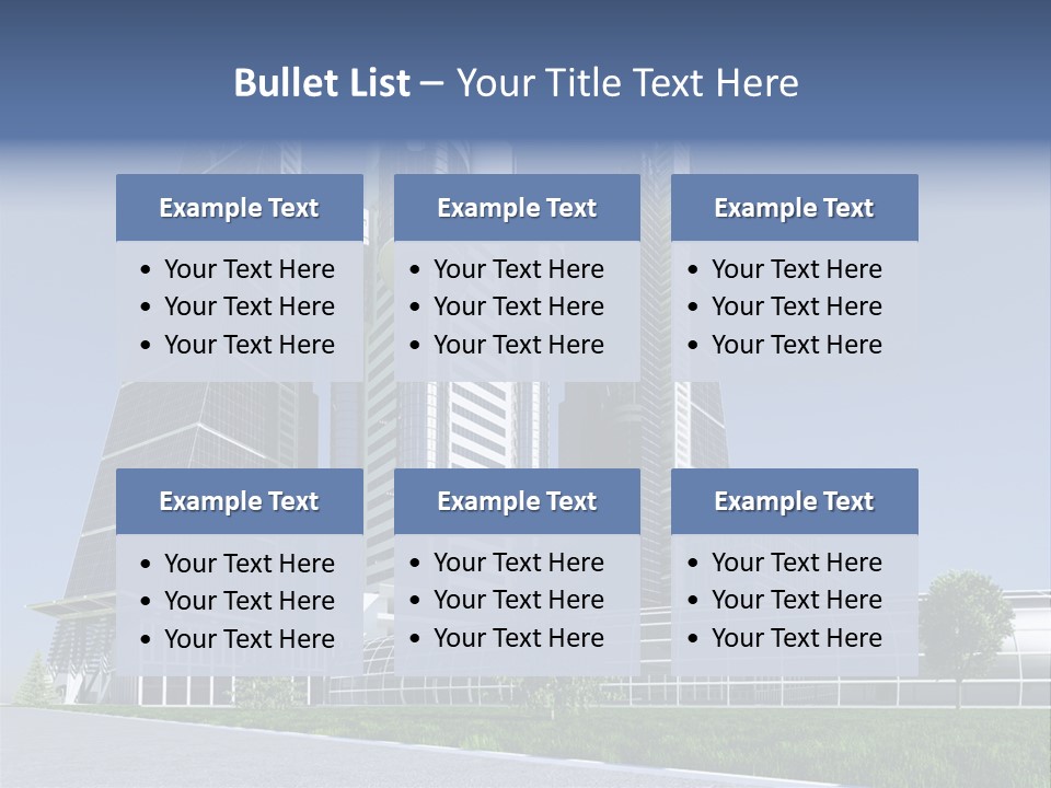 Cars Steel Building PowerPoint Template