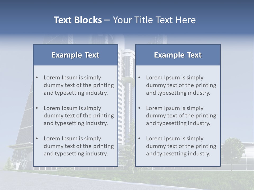 Cars Steel Building PowerPoint Template