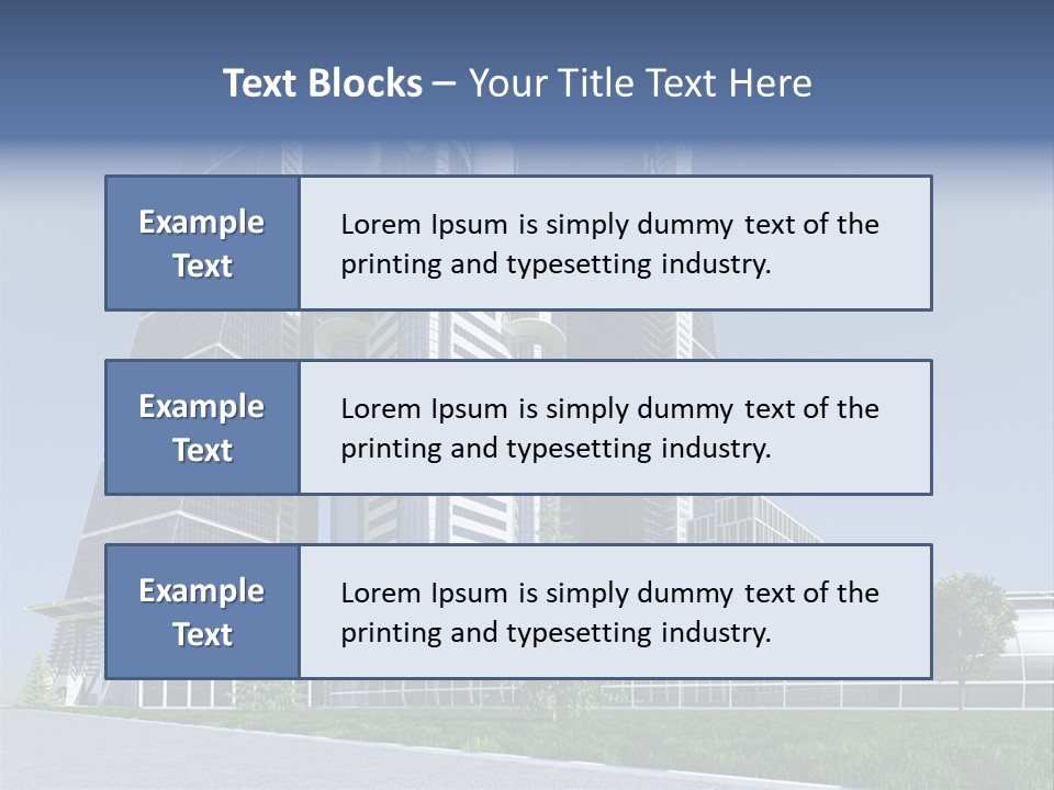 Cars Steel Building PowerPoint Template