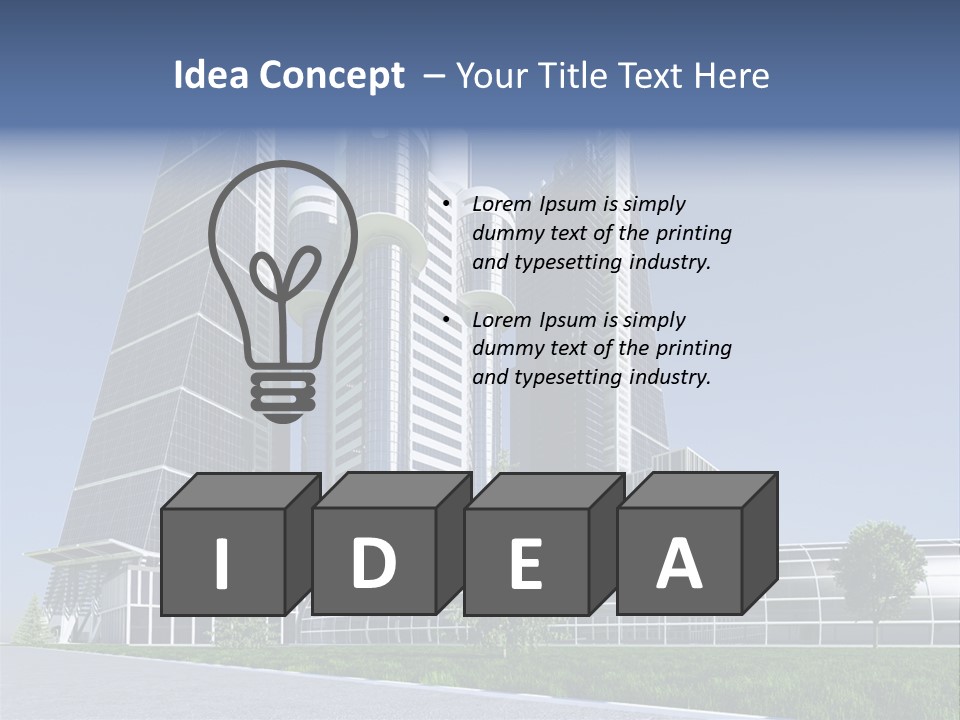 Cars Steel Building PowerPoint Template