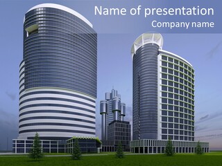 Tall Exterior Window PowerPoint Template