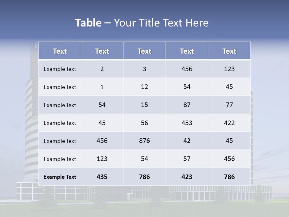 Tall Exterior Window PowerPoint Template