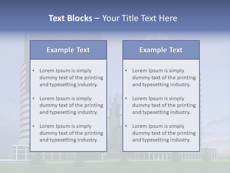 Tall Exterior Window PowerPoint Template