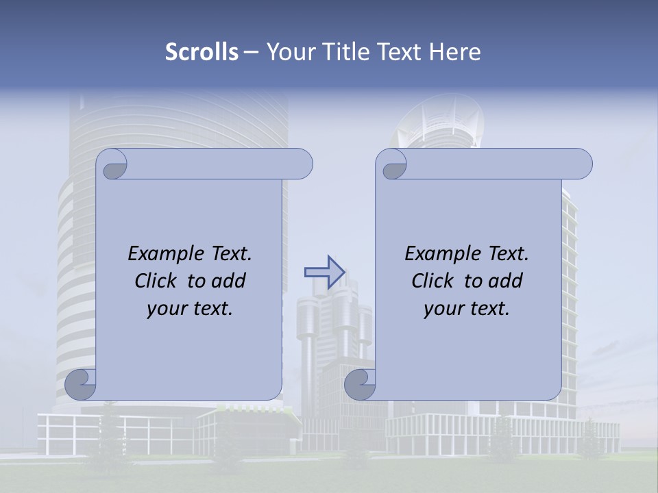 Tall Exterior Window PowerPoint Template