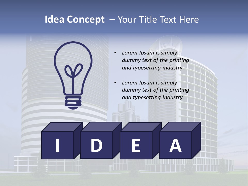 Tall Exterior Window PowerPoint Template