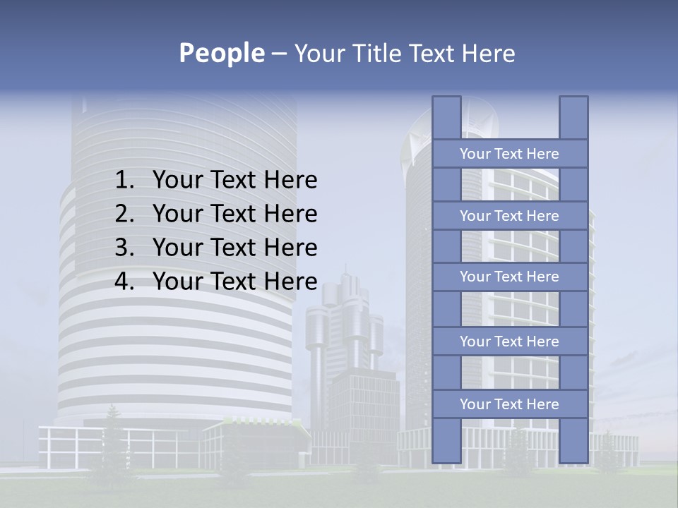 Tall Exterior Window PowerPoint Template