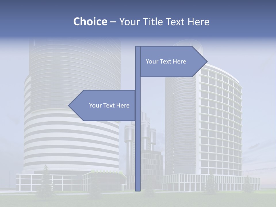 Tall Exterior Window PowerPoint Template