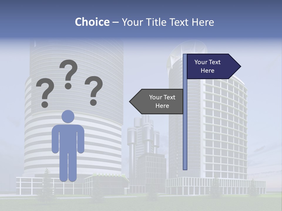 Tall Exterior Window PowerPoint Template