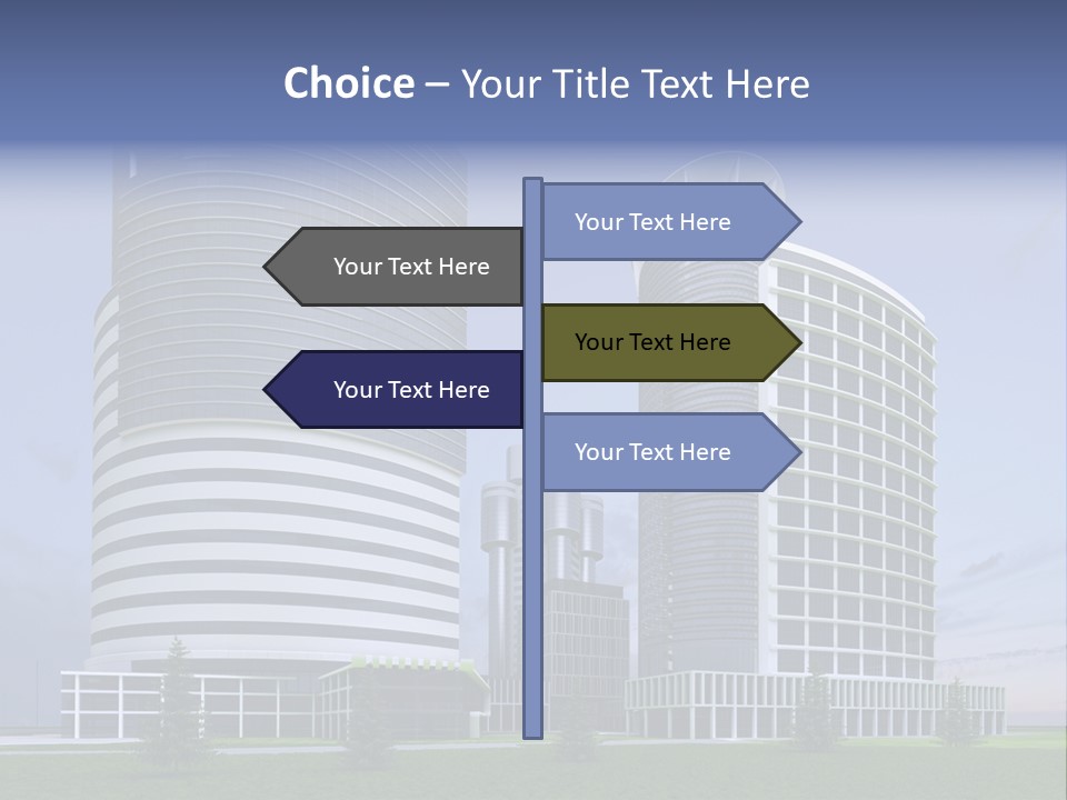 Tall Exterior Window PowerPoint Template
