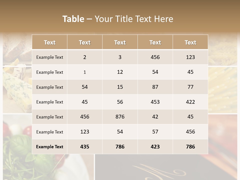 Colourful Italy Menu PowerPoint Template