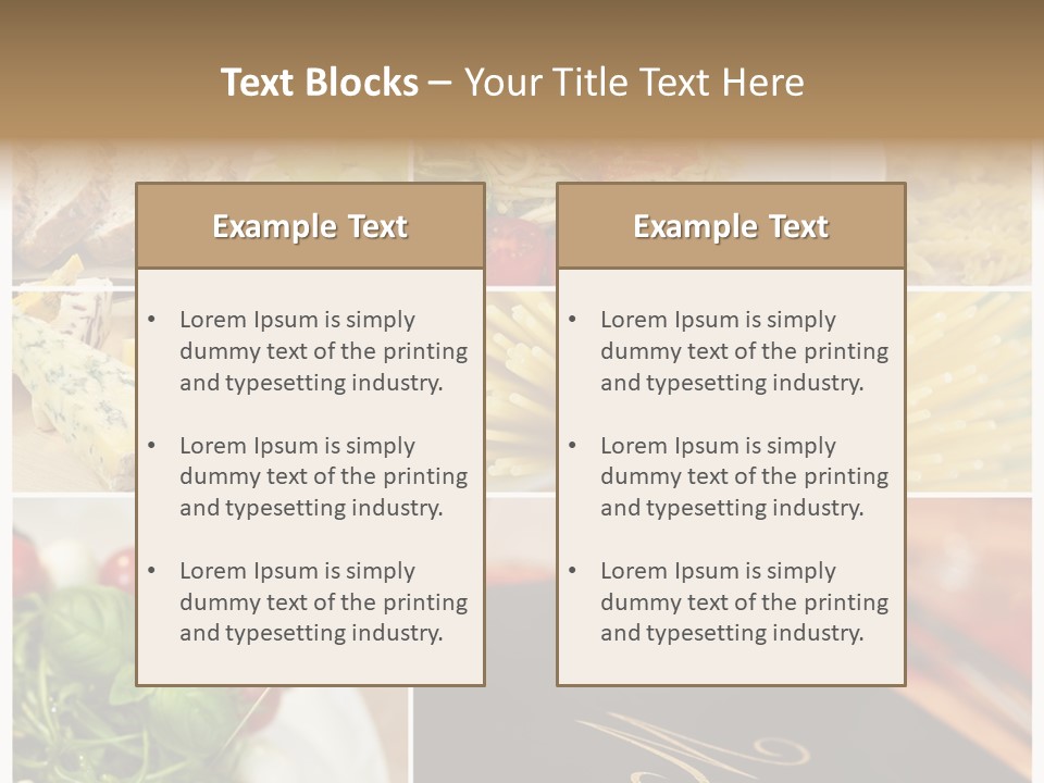 Colourful Italy Menu PowerPoint Template