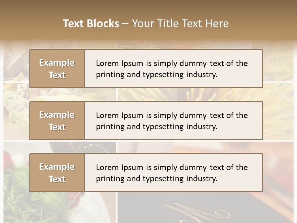 Colourful Italy Menu PowerPoint Template