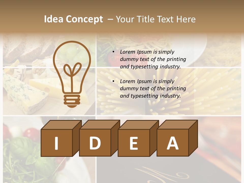 Colourful Italy Menu PowerPoint Template