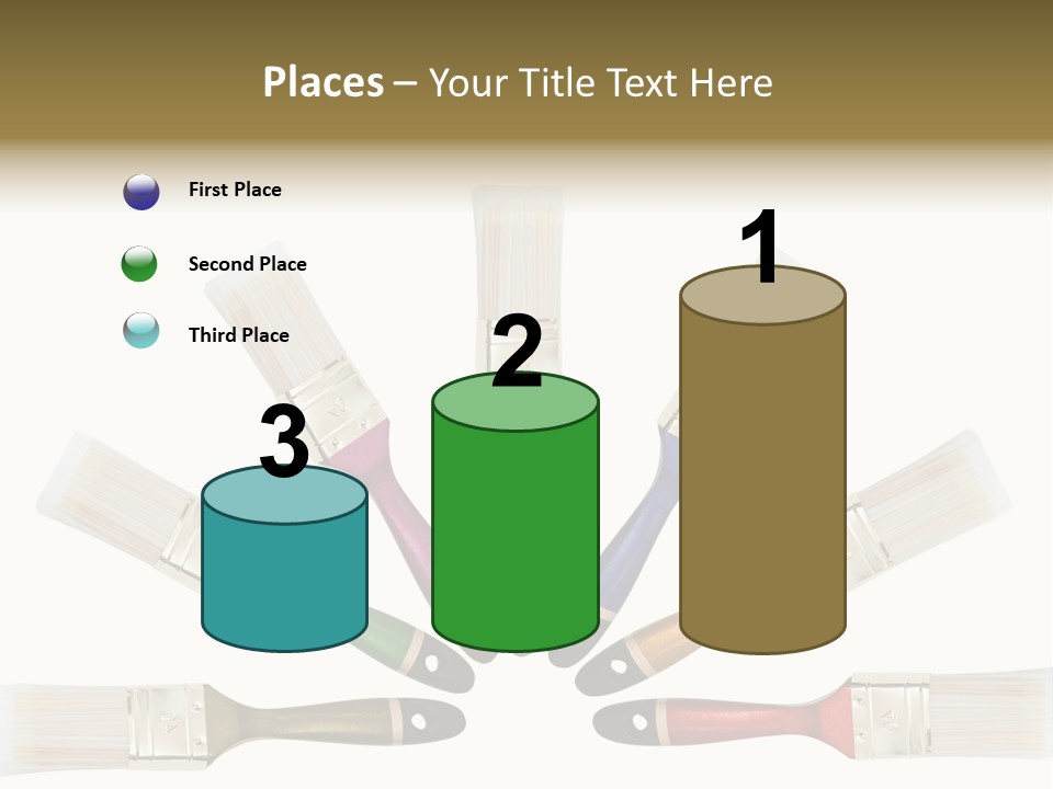 Draw Paintbrush Multicolored PowerPoint Template