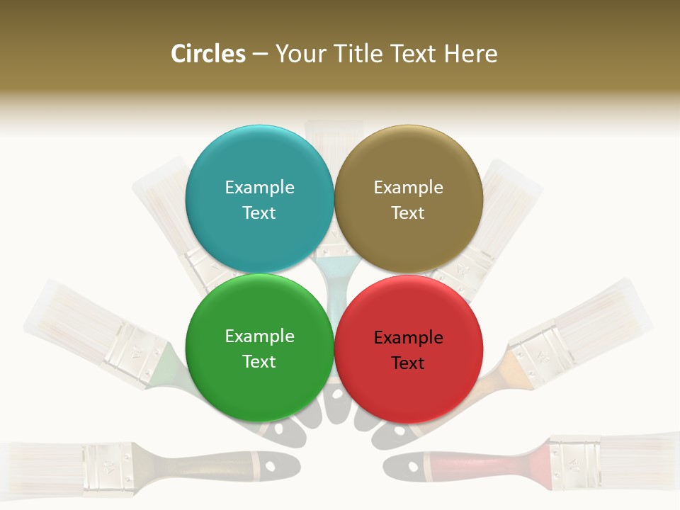 Draw Paintbrush Multicolored PowerPoint Template