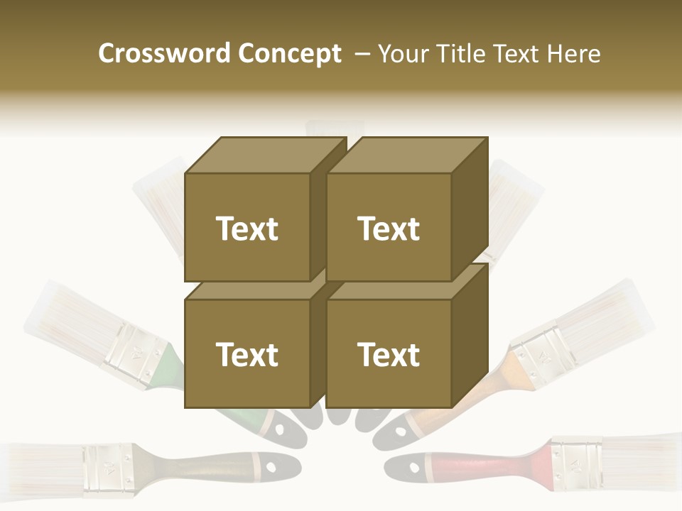Draw Paintbrush Multicolored PowerPoint Template