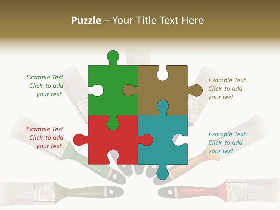 Draw Paintbrush Multicolored PowerPoint Template