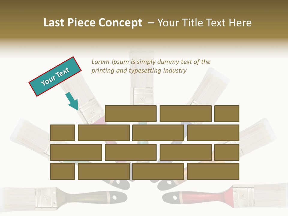 Draw Paintbrush Multicolored PowerPoint Template