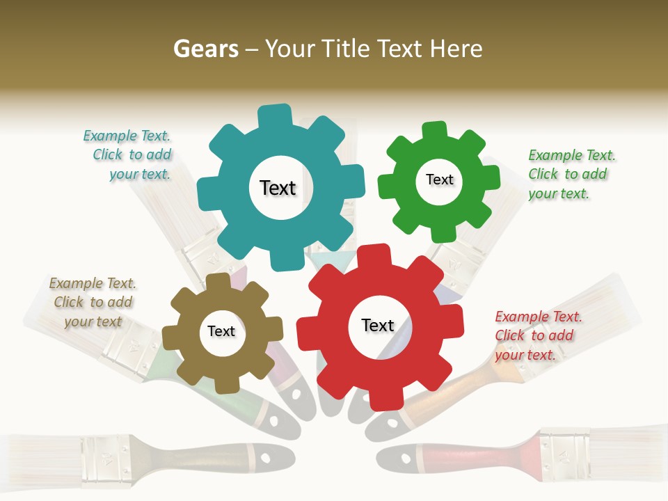 Draw Paintbrush Multicolored PowerPoint Template