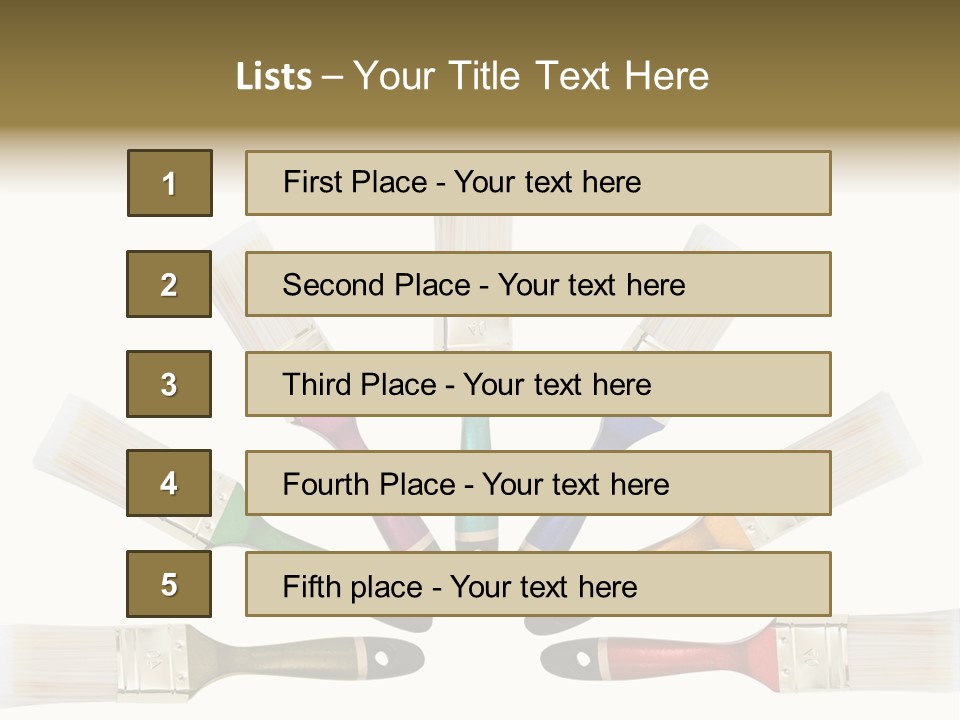 Draw Paintbrush Multicolored PowerPoint Template