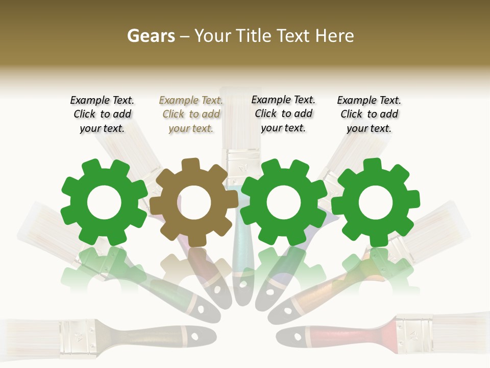 Draw Paintbrush Multicolored PowerPoint Template