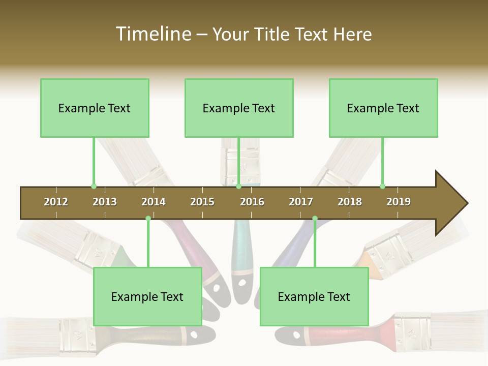 Draw Paintbrush Multicolored PowerPoint Template