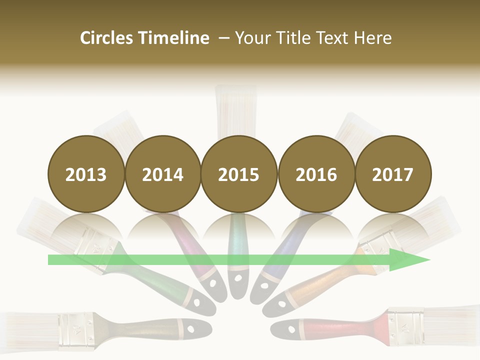 Draw Paintbrush Multicolored PowerPoint Template