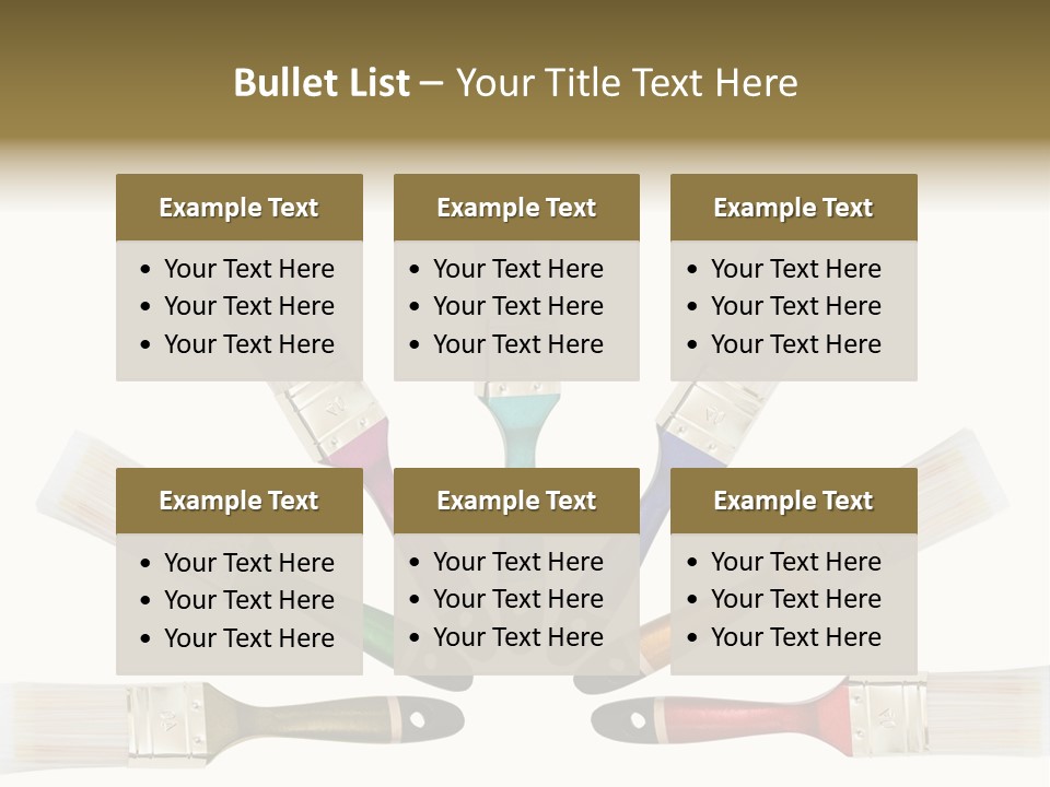 Draw Paintbrush Multicolored PowerPoint Template