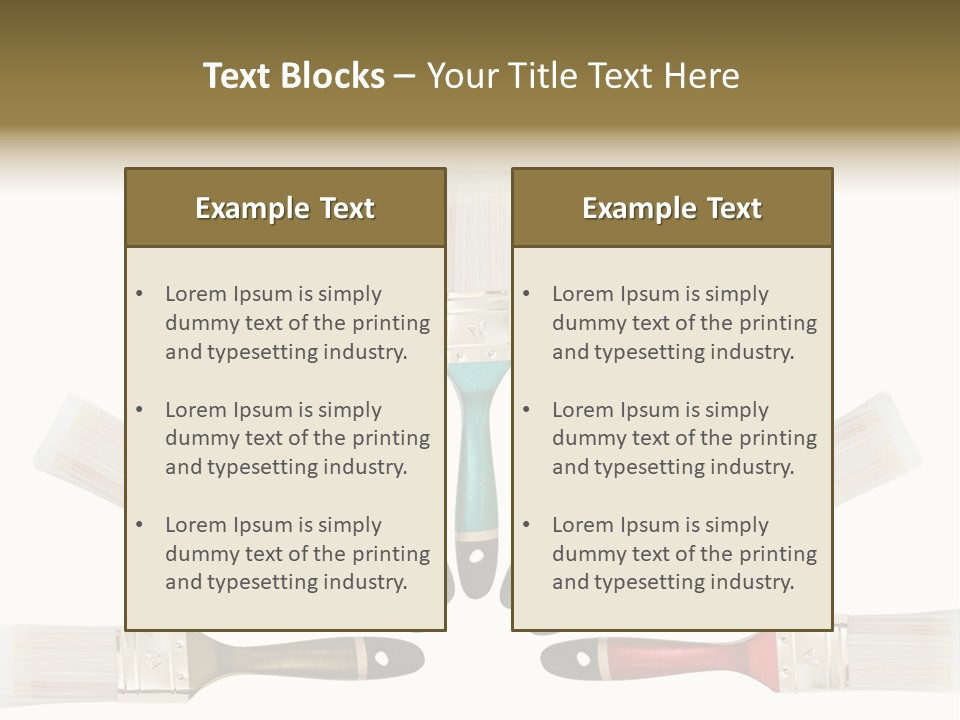 Draw Paintbrush Multicolored PowerPoint Template