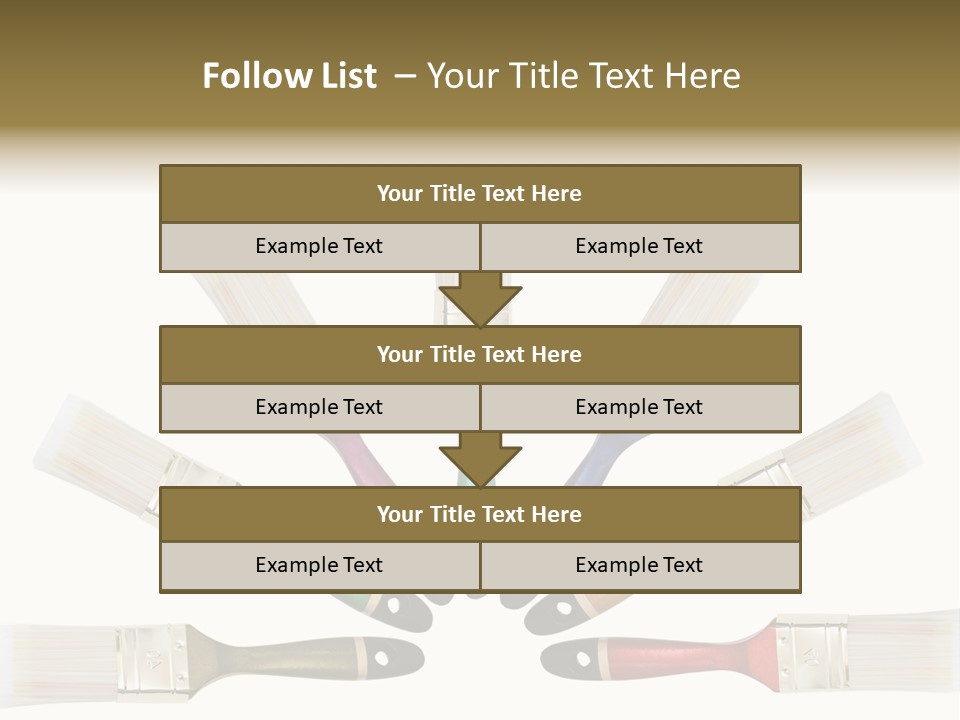 Draw Paintbrush Multicolored PowerPoint Template