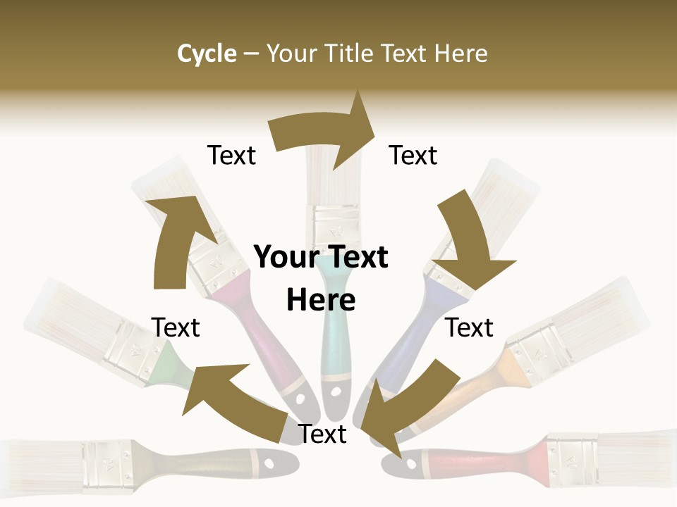 Draw Paintbrush Multicolored PowerPoint Template