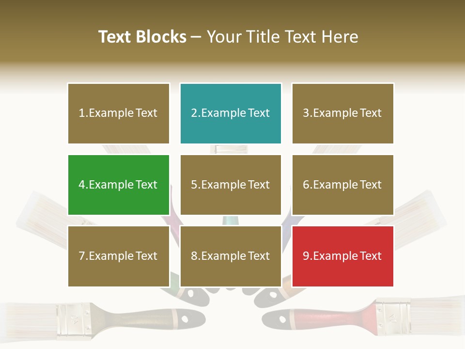 Draw Paintbrush Multicolored PowerPoint Template