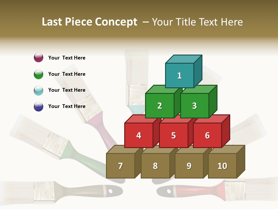 Draw Paintbrush Multicolored PowerPoint Template